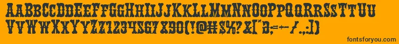 Texasrangerexpand Font – Black Fonts on Orange Background