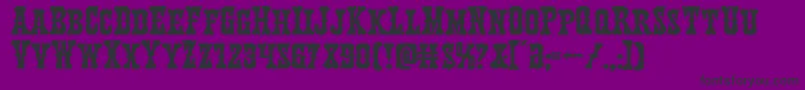 Texasrangerexpand Font – Black Fonts on Purple Background