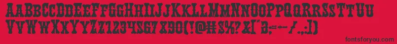 Texasrangerexpand Font – Black Fonts on Red Background