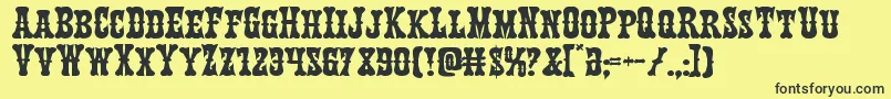 Texasrangerexpand Font – Black Fonts on Yellow Background