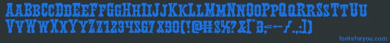 Texasrangerexpand Font – Blue Fonts on Black Background