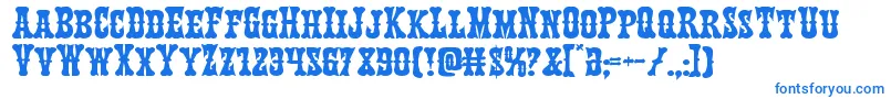Texasrangerexpand Font – Blue Fonts on White Background
