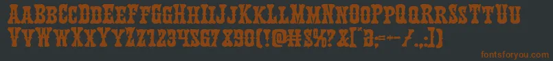 Texasrangerexpand Font – Brown Fonts on Black Background