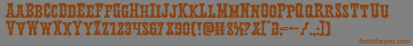 Texasrangerexpand Font – Brown Fonts on Gray Background