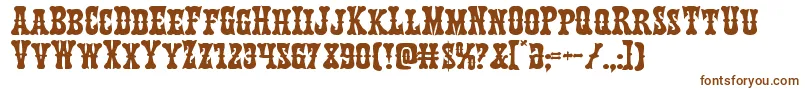 Texasrangerexpand-fontti – ruskeat fontit valkoisella taustalla