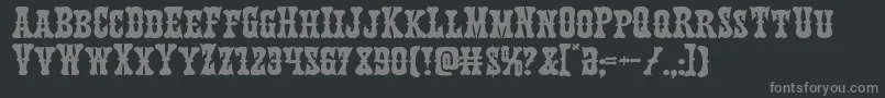 Texasrangerexpand Font – Gray Fonts on Black Background