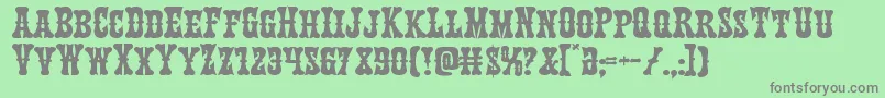 Texasrangerexpand Font – Gray Fonts on Green Background