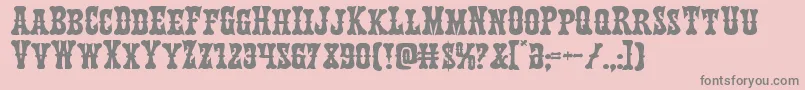 Texasrangerexpand Font – Gray Fonts on Pink Background