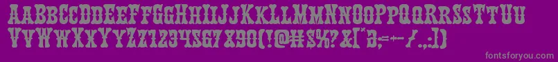 Texasrangerexpand Font – Gray Fonts on Purple Background