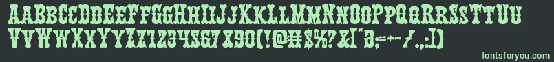 Texasrangerexpand Font – Green Fonts on Black Background