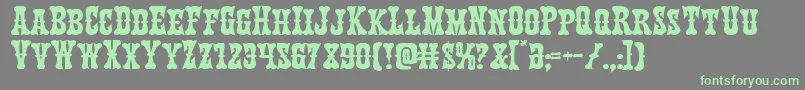 Texasrangerexpand Font – Green Fonts on Gray Background