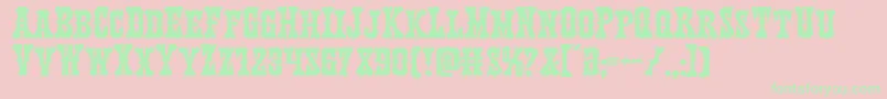 Texasrangerexpand Font – Green Fonts on Pink Background