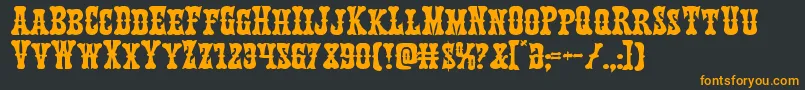 Texasrangerexpand Font – Orange Fonts on Black Background