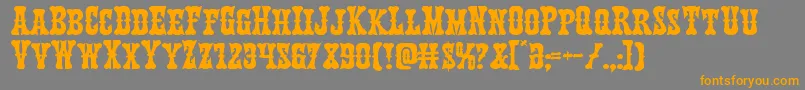 Texasrangerexpand Font – Orange Fonts on Gray Background