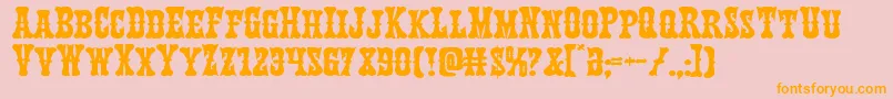 Texasrangerexpand Font – Orange Fonts on Pink Background