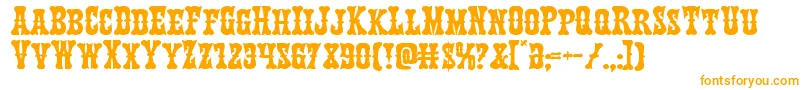 Texasrangerexpand Font – Orange Fonts on White Background