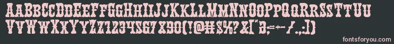Texasrangerexpand Font – Pink Fonts on Black Background