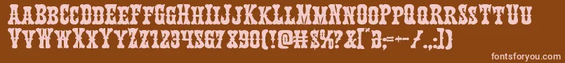 Texasrangerexpand Font – Pink Fonts on Brown Background