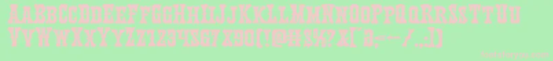 Texasrangerexpand Font – Pink Fonts on Green Background