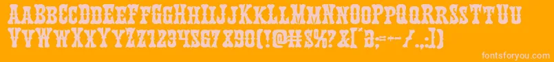 Texasrangerexpand Font – Pink Fonts on Orange Background