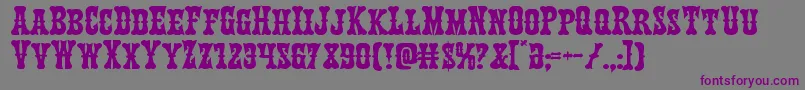 フォントTexasrangerexpand – 紫色のフォント、灰色の背景