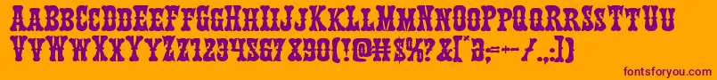 Texasrangerexpand Font – Purple Fonts on Orange Background