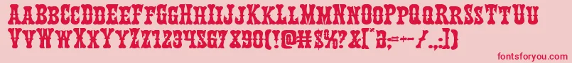 Texasrangerexpand Font – Red Fonts on Pink Background
