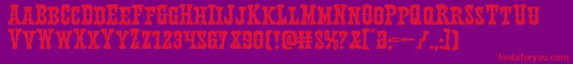 Texasrangerexpand Font – Red Fonts on Purple Background