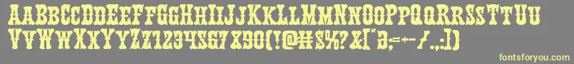Texasrangerexpand Font – Yellow Fonts on Gray Background