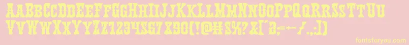 Texasrangerexpand Font – Yellow Fonts on Pink Background