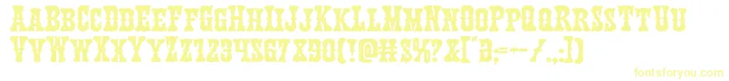 Texasrangerexpand Font – Yellow Fonts on White Background