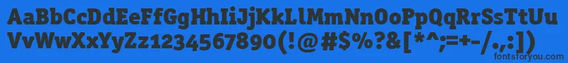 Officinaserblkositctt Font – Black Fonts on Blue Background