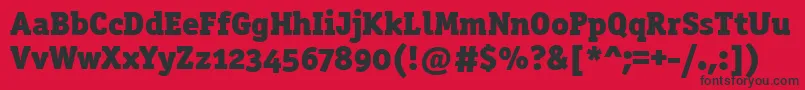 Officinaserblkositctt Font – Black Fonts on Red Background