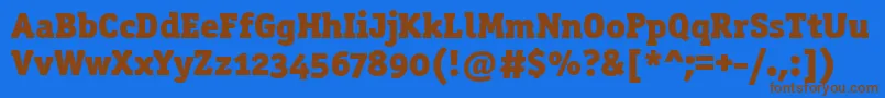 Officinaserblkositctt Font – Brown Fonts on Blue Background