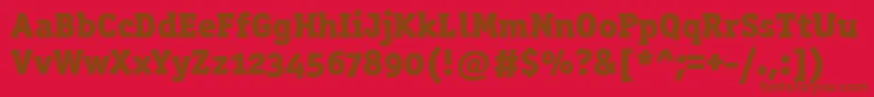 Officinaserblkositctt Font – Brown Fonts on Red Background