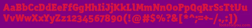 Officinaserblkositctt Font – Red Fonts on Purple Background