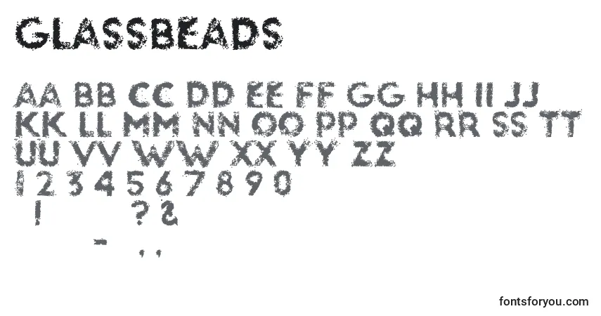 Шрифт Glassbeads – алфавит, цифры, специальные символы