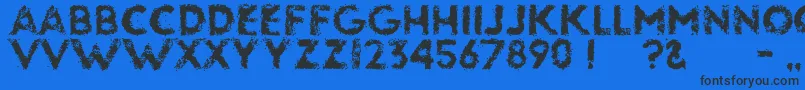 Glassbeads Font – Black Fonts on Blue Background