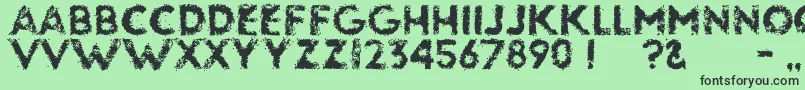 Glassbeads Font – Black Fonts on Green Background