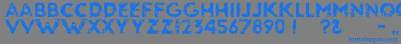 Glassbeads Font – Blue Fonts on Gray Background