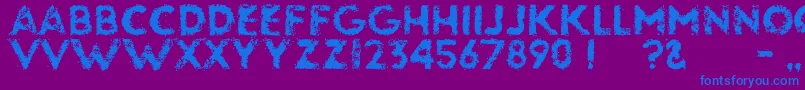 Glassbeads Font – Blue Fonts on Purple Background