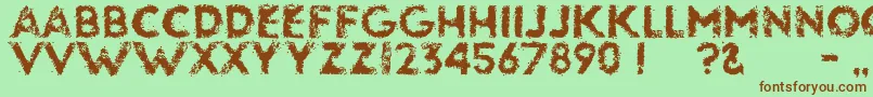 Glassbeads Font – Brown Fonts on Green Background