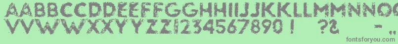 Glassbeads Font – Gray Fonts on Green Background