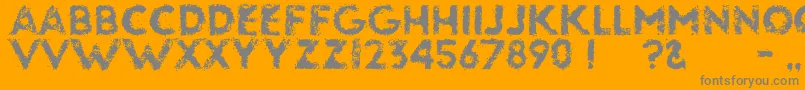 Glassbeads Font – Gray Fonts on Orange Background