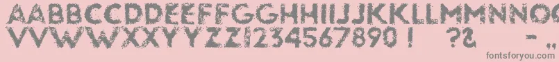 Police Glassbeads – polices grises sur fond rose
