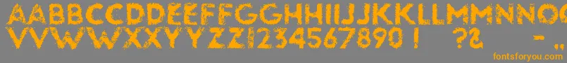 Glassbeads Font – Orange Fonts on Gray Background