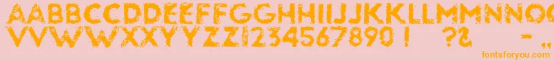 Glassbeads Font – Orange Fonts on Pink Background