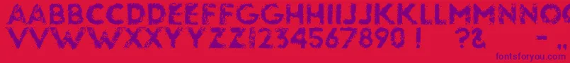 Glassbeads Font – Purple Fonts on Red Background