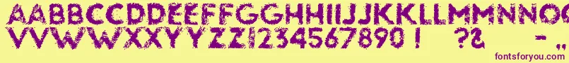 Glassbeads Font – Purple Fonts on Yellow Background