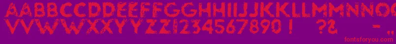 Glassbeads Font – Red Fonts on Purple Background